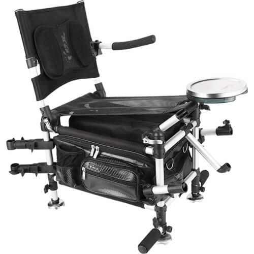 New folding fishing chair portable fishing box light multifunctional shoulder strap back comfortable backrest chair fishing box