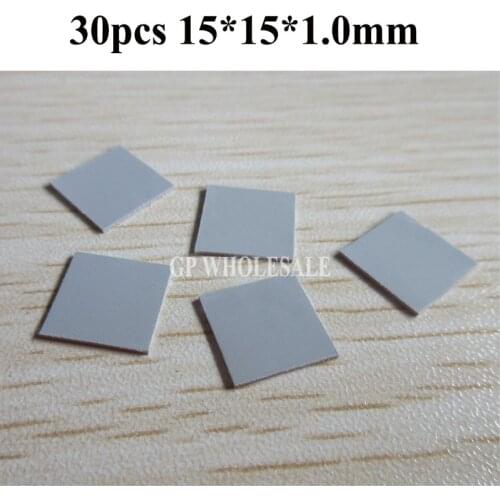 Crazy Promotion!! 30pcs 15mm*15mm*1.0mm Thermal Conductive Thermal Pads Mat for Laptop Repair, LED Chips VGA GPU Heat Transfer
