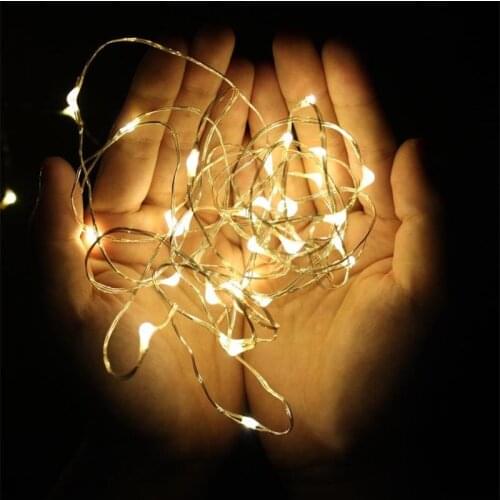 LED String Lights 5M 10M USB Silver Waterproof Wire Garland LED Fairy Lights for Christmas Tree Wedding Party Decoration