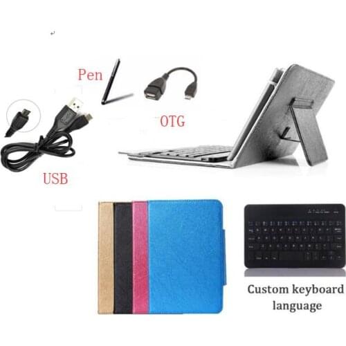 Universal 10.1 Inch Local Language Bluetooth Keyboard Case for Teclast T40 T10 T20 T30 Ultimate Case Tablet Keyboard Cover + Pen