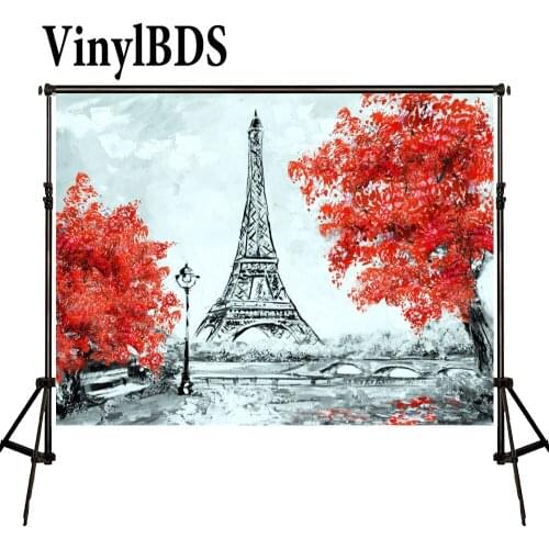 VinylBDS Photo Background 8x8ft Eiffel Tower Bokeh Backdrop French Background Scenery Background for Photographone Studio