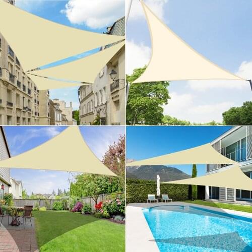 4.5X4.5X4.5M 4200D Waterproof Regular Triangle Shade Sail Garden Terrace Canopy Swimming Camping Yard Sail Awning Garden Parasol