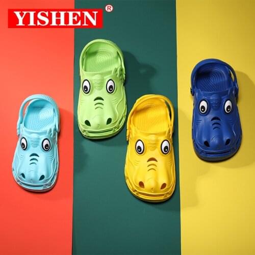 YISHEN New Fashion Children Garden Shoes Boys and Girls Cartoon Sandals Summer Slippers High Quality Kids Garden Baby Sandals