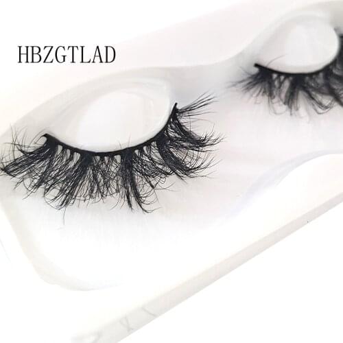 1Pairs 8-25 mm 3d Mink Lashes Bulk Faux with Custom Box Wispy Natural Mink Lashes Pack Short Wholesales Natural False Eyelashes