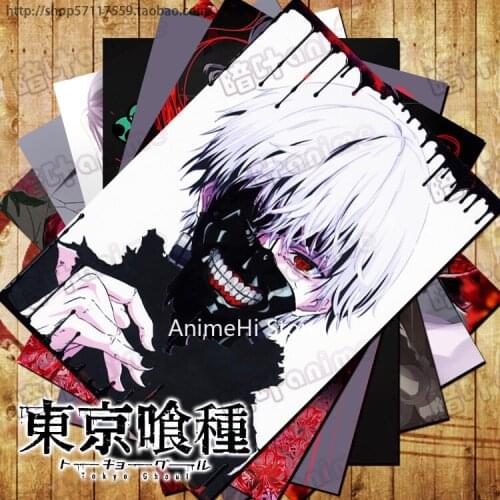 10 pcs/set Anime Tokyo Ghoul posters Kaneki Ken Kamishiro Rize Shuu Tsukiyama wall pictures for Colletion A3 42x29CM Stickers