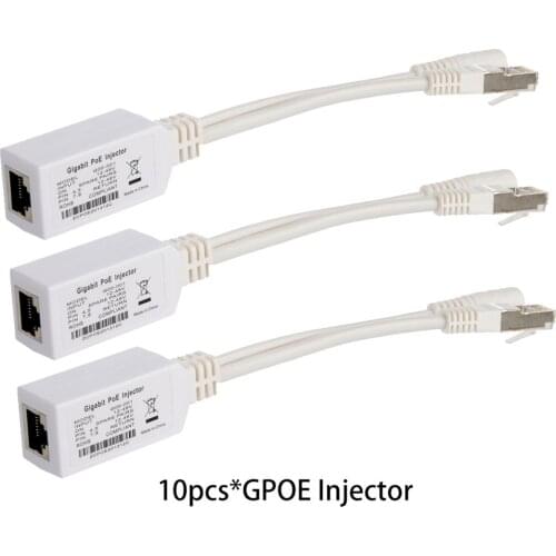 10pcs PoE injector RJ-45 connector Gigabit PoE adapter powering any Router BOARD over Gigabit Ethernet