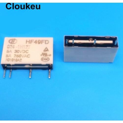 2Pcs Relay DIP4 HF49FD- 005 012 024 -1H12T 5A 5V 12V 24V 5A