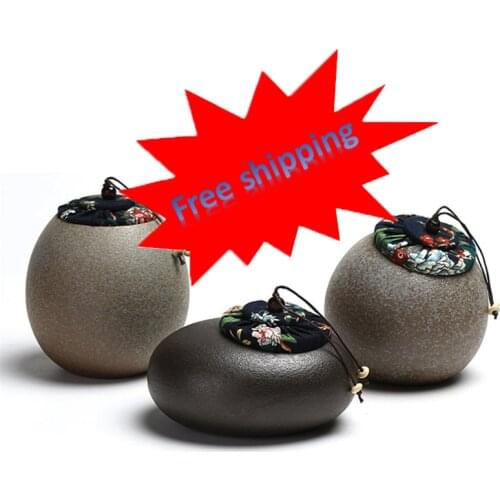 2021 new pet supplies funeral cremation coffin cat dog bird souvenir porcelain jar retro handmade kiln creative urn pet