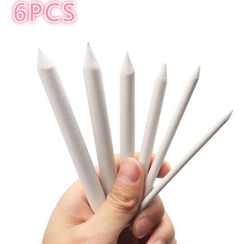 6pcs Blending Smudge Tortillon Stump Sketch 6 Sizes Art Drawing Tool Pastel Rice Paper Erasable Pen
