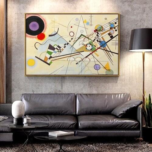 Artcozy Wassily Kandinsky Oil Canvas Painting for Home Decoration Wall Art Canvas Printings Spray Painting Abstract Single