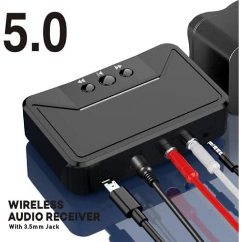 BT300 Bluetooth 5.0 Bluetooth Receiver 3.5mm AUX Jack Easy-to-use black HiFi Bluetooth audio receiver