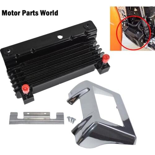 Motorcycle Oil Cooler Radiator Water Tank +Chrome Outer Cover Case For Harley Touring Road King Electra Glide Road Glide 09-16
