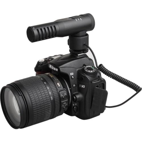 Comica CVM-SV20 Full Metal Stereo Video Mic Interview Microphone with Low-cut and Sensitivity adjusting function