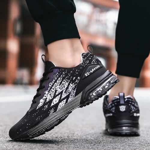 Men Soft Running Shoes Outdoor Jogging Sport Shoe Light Breathable Fitness Walking Training Sneakers Athletic Shoe