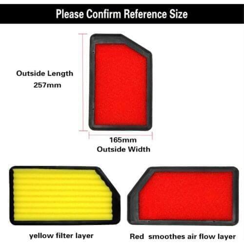 For Kia K3 1.4L 2016-2017 Improve Horsepower Car Air Filter High Flow Auto Air Filter Car Accessories Double layer Air Filter
