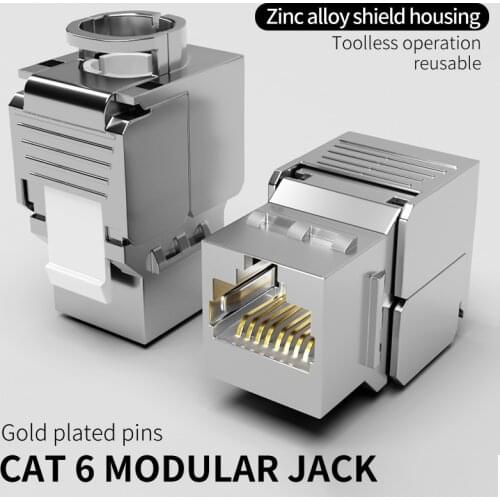 CNCOB Cat6 shielded Tool-free module cat6 network cable gigabit port home integrated engineering wiring shielding computer r