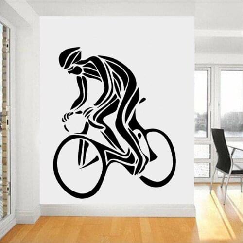 Riding Bike Wall Decal Sport Silhouette Vinyl Window Stickers Teens Bedroom Gym Stadium Interior Decor Art Waterproof Mural E376