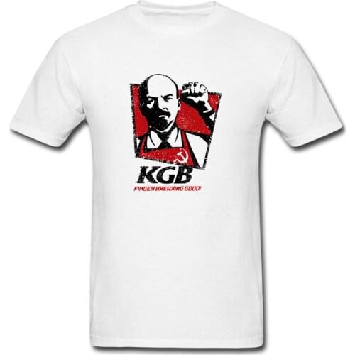 KGB Vladimir Lenin USSR Russia Communism T-Shirts Gift T Shirt 100% Cotton Tee USA SIZE