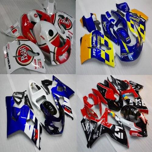 Customised Full fairing kits For SUZUKI GSX R750 1996 -2012 GSX R600 ABS fairing color fairings GSXR750 ABS Plastic Bodywork Set