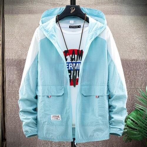 Summer Sun Protection Clothing Unisex Hooded Casual Jacket Men Outdoor Breathable Thin Coat Plus Size 6XL 7XL 8XL