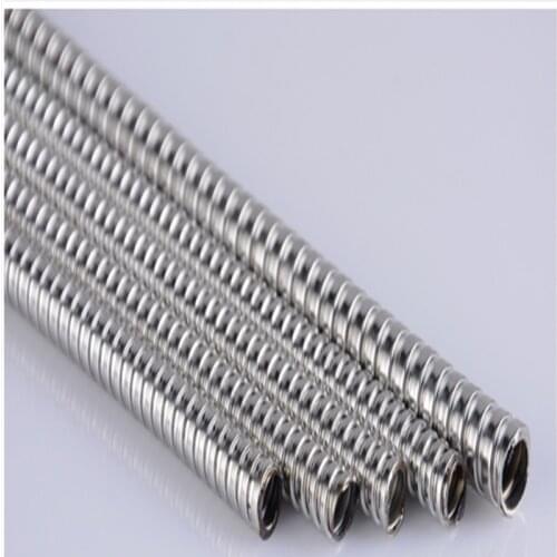 1pcs 304 stainless steel metal threaded hose metal cable sleeve tube metal