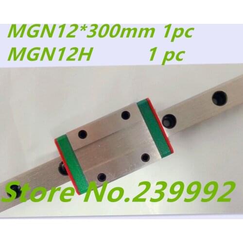 Kossel MGN12 300mm 12mm miniature linear guide MGN12 L-300mm rail with MGN12H carriage for X Y Z axis 3d printer parts