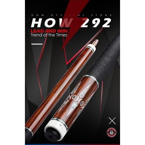 HOW Offical Store HOW H-292 Pro Series Cp Plus 12.5mm Ebony Joint Abalone Shell Inlay High-end Billiard Pool Cue Stick Kit China