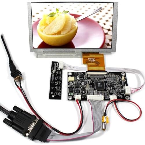 VGA+AV LCD Controller Board + 6.2inch 800x480 HSD062IDW1 LCD Screen