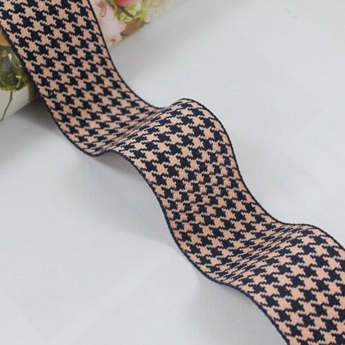 PPCrafts 38mm High Quality Houndstooth Ribbon DIY Wedding Party Decoration Webbing Crafts Gift Hair Accessories