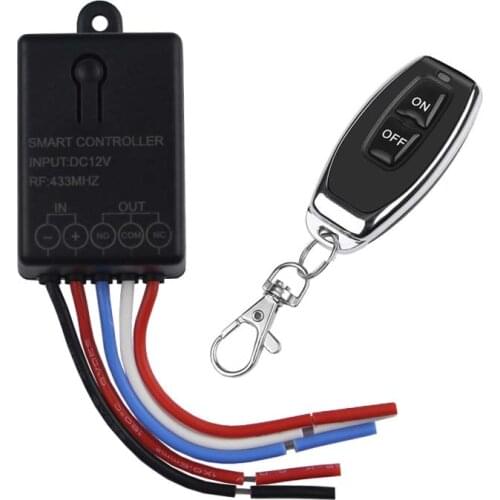 Smart Home RF 433 Mhz Remote Controls with Wireless Remote Control Switch DC 12V 1CH Relay Receiver Module for Lock Door