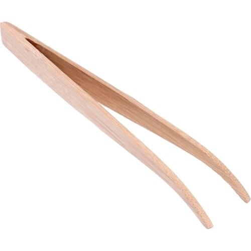 Eco-Friendly 16.5cm Bamboo Wood Tweezers Clips Reptile Feeding Tongs Tweezers Frog Spider Litter Terrarium Cleaning Feeding Tool