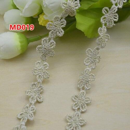Width 1.5cm Golden thread guipure Cotton Lace Trims crochet lace ribbon DIY garment accessories MD019