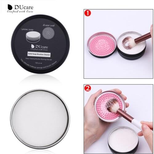 DUcare 1Pcs Silicone Makeup Brush Cleaner Soap Pad Make Up Washing Brush Cosmetic Eyebrow Brushes Cleaner Tool Makeup Cleaning