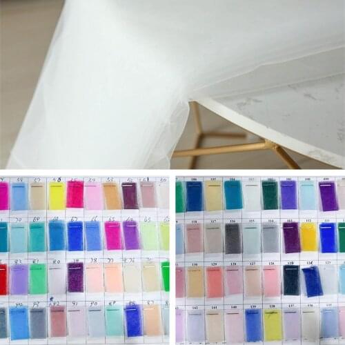 Medium Hard 133 Muti-Colors Mesh Lace Fabric Tull Net Diy Wedding Dress Veil Handmade Long Skirt Tutu Background Decoration