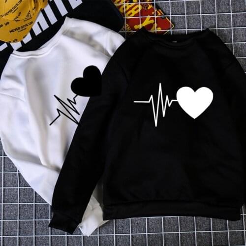 Harajuku Spring Autumn Hoodie Women Long Sleeve Fashion Love Printed Warm Sweatshirts Woman Casual Plus Size Female sudaderas