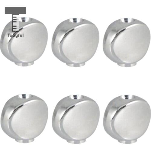 Tooyful 6 Pieces Tuning Pegs Keys Tuners Zinc Alloy Tuner Buttons Guitar Part