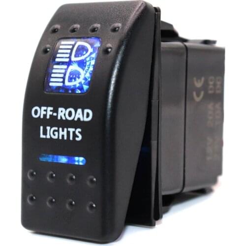 Waterproof Car Rocker Switch 12V 24V Off Road Lights Toggle Switch SPST 5Pin ON-OFF Switch for Automotive Truck Car