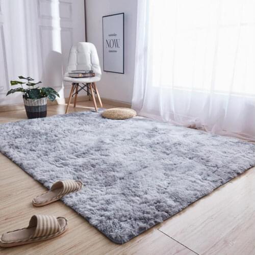 Tie-yed Plush Carpet Living Bedroom Rug Fluffy Soft Mat Gradient Color Home Decor Sofa Coffee Table Foot Pad Childrens Room Rug