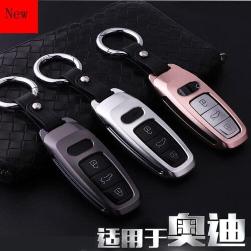 High-Quality Aluminium Alloy Car Smart Key Case Cover for Audi A6L A8L A7 Q7 Q8 2020 Models Car Accessories
