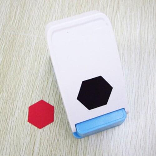 1.5 inch big hexagon design large scaled hole punch polygon shaped hand puncher DIY paper cutter eva foam embossing craft gifts