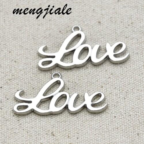 10pcs New style Text series Love charms letter Pendants fit DIY Jewelry necklace accessories Making 40*22mm