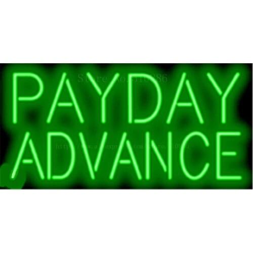 17*14" Payday Advance NEON SIGN REAL GLASS BEER BAR PUB LIGHT SIGNS store display Restaurant Shop Business Advertising Lights