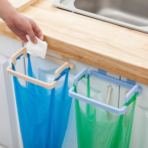 1PC Multicolor Plastic Garbage Bag Rack Portable Hanging Trash Rubbish Bag Storage Rack Holder Kitchen Gadgets Storage Rack