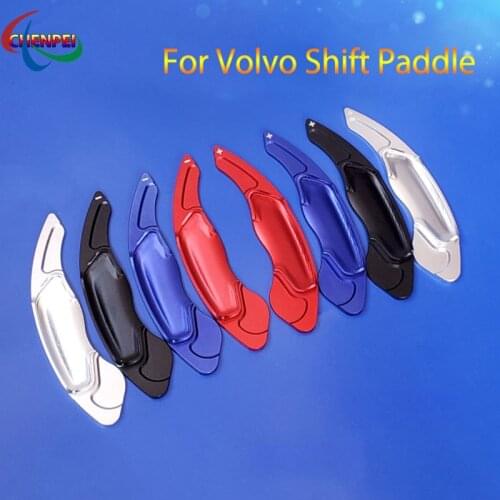 2pcs Aluminum Car Steering Wheel Shift Paddle Extension Shifter For Volvo XC60 V40 V60 S60L XC90 Interior Accessories