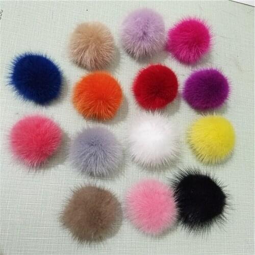 20pcs 5cm Fur Craft pompon ball pom pom lovely pompoms for Hairpins hair bows clips barrettes ornament accessories GR101