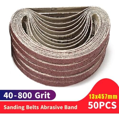 10PCS 13*457MM Sanding Belts 40-1000 Grits Sandpaper Abrasive Band For Sander Belt Abrasive Tool Wood Soft Metal Polishing