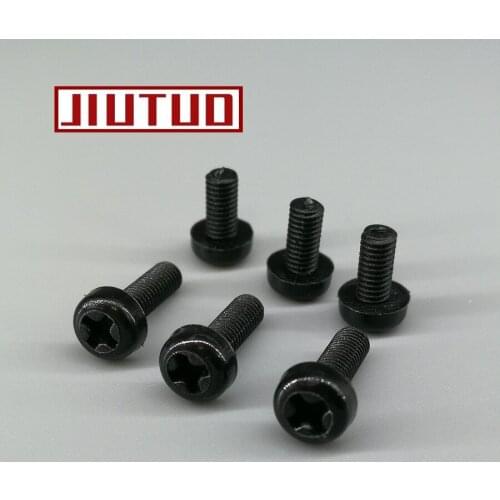 50PCS M3*4/5/8/10/12/15/18/20/25/30 black Round head cross nylon screw phillips Round Head Screw M3 screws 3mm screw bolt