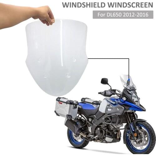 High qulity Motorcycle Windshield Windscreen Accessories For Suzuki DL650 DL 650 Double Bubble Acrylic Smoke Black