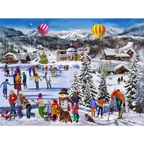 5D DIY Full Square Round Resin Diamond Painting Christmas Cross Stitch Embroidery Mosaic New Arrival Home Wall Decoration