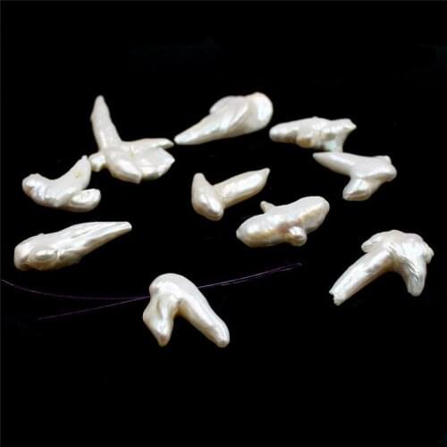 Free Shipping 10pcs 20-25x30-40mm Jewelry Making Beads Natural Freshwater Pearl Cross Beads 15"